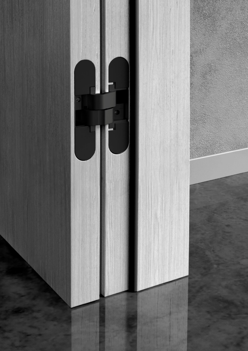 Bisagra oculta AN 160 3D para puerta de comunicación, capacidad de carga 60 kg por par