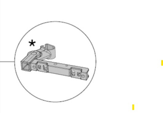 Bisagra central para mecanismo PEGASO, gris