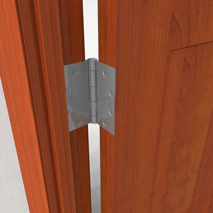 Bisagra plana de libro HAGER con baleros, para puertas, 4.5 x 4.5 pulgadas, acabado satinado