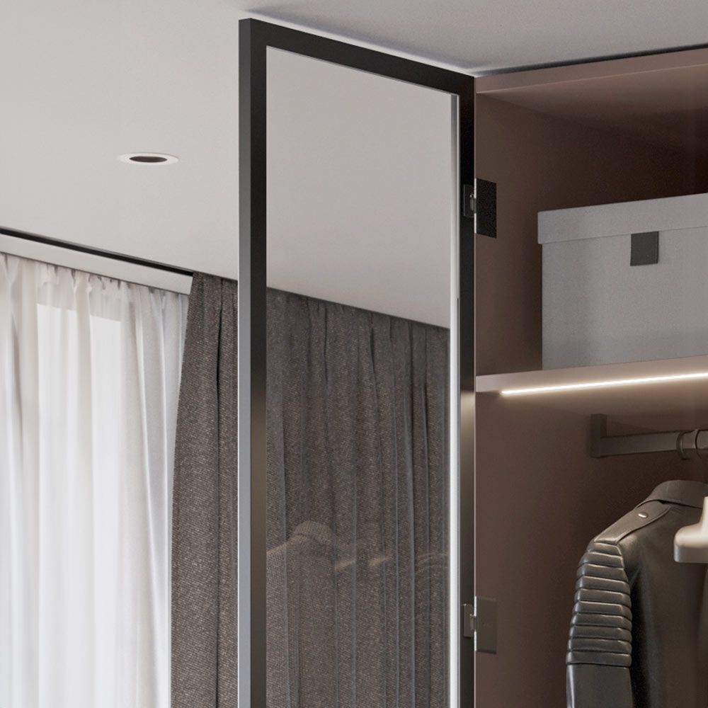 Perfil CONECTA para puerta con perfil de aluminio