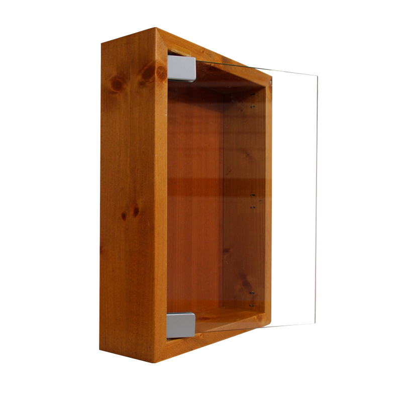 Bisagra de 90º para puerta de cristal de 6mm SIN PERFORACIÓN, DERECHA, aluminio.