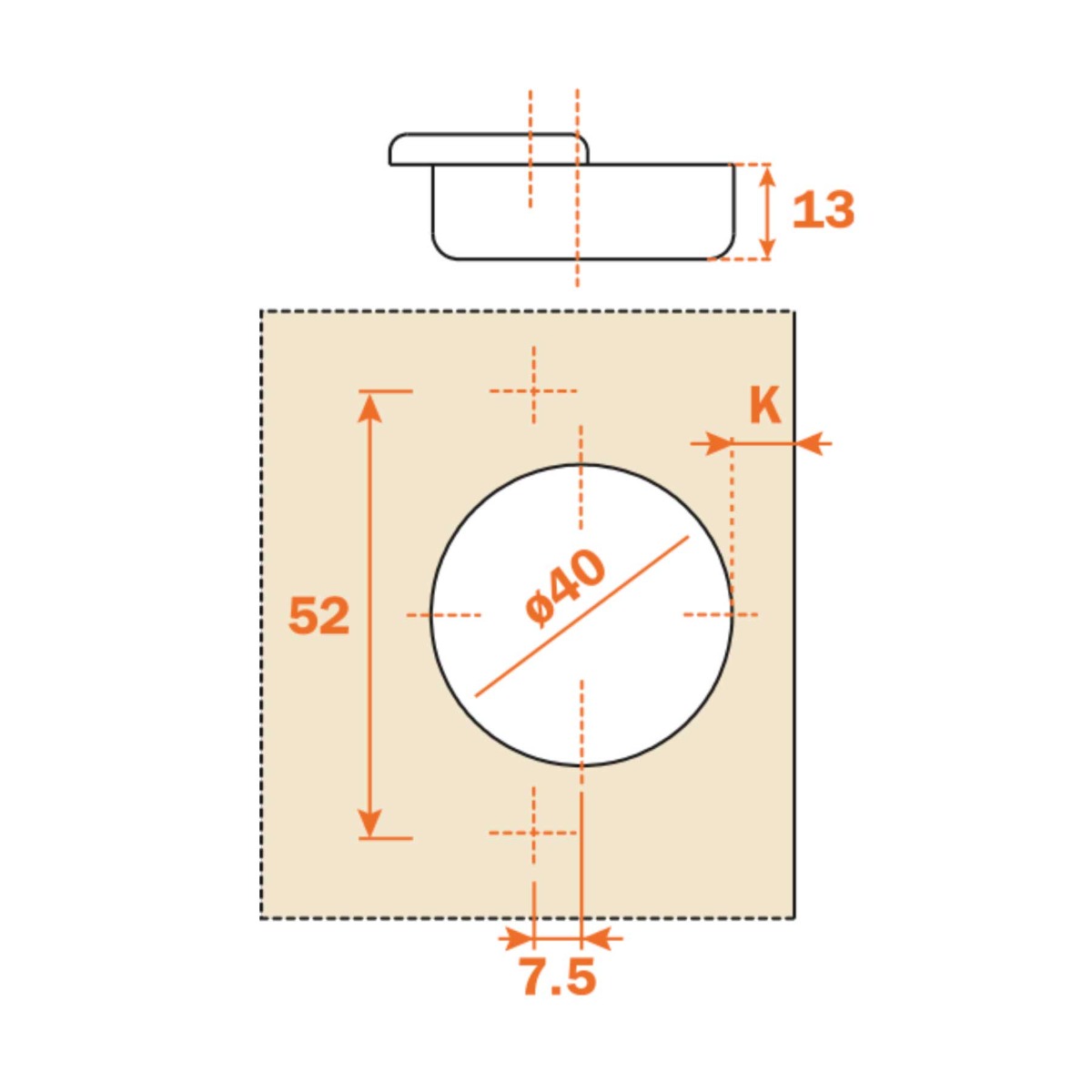 Bisagra SALICE de 94° con muelle para puertas gruesas c/cazoleta de 40 mm, acabado níquel