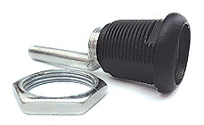 Cerradura BK-0104, para sistema de cajones para mueble metálico, NEGRO.