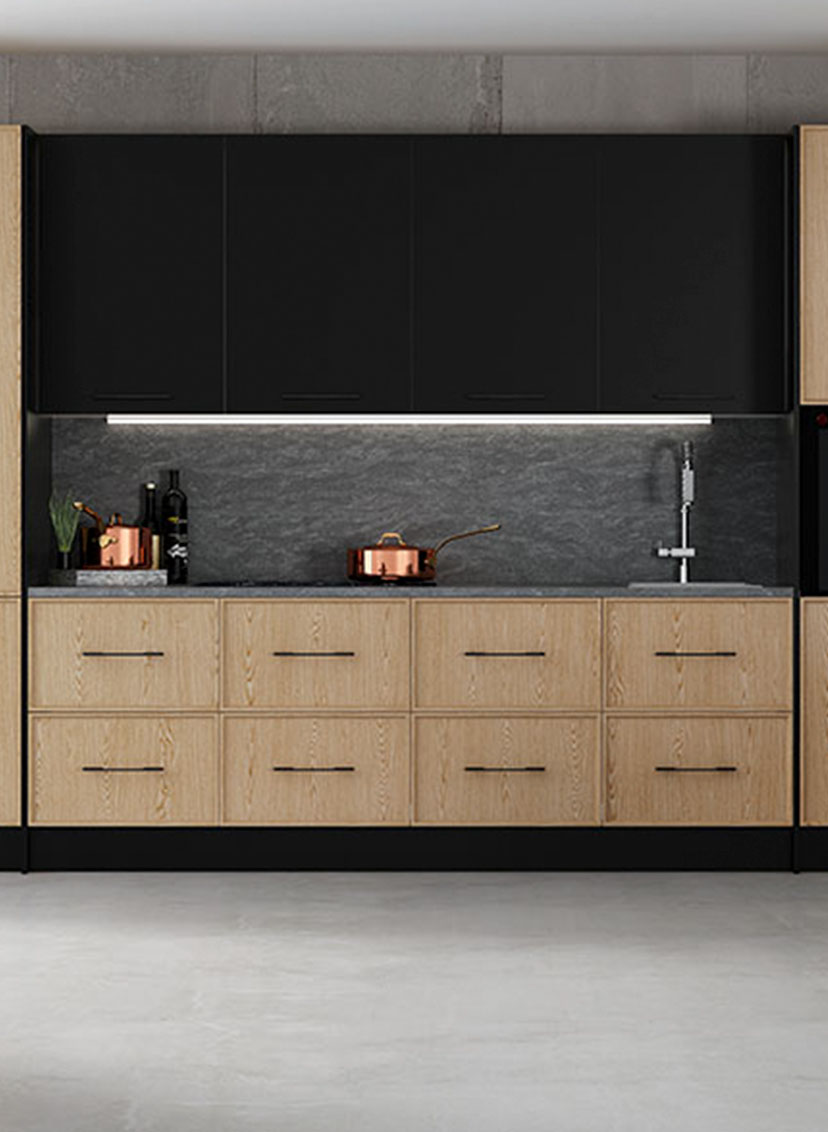 Panel ZENIT Supermatt NEGRO SM medida 2750 x 1220 mm. espesor 18 mm.