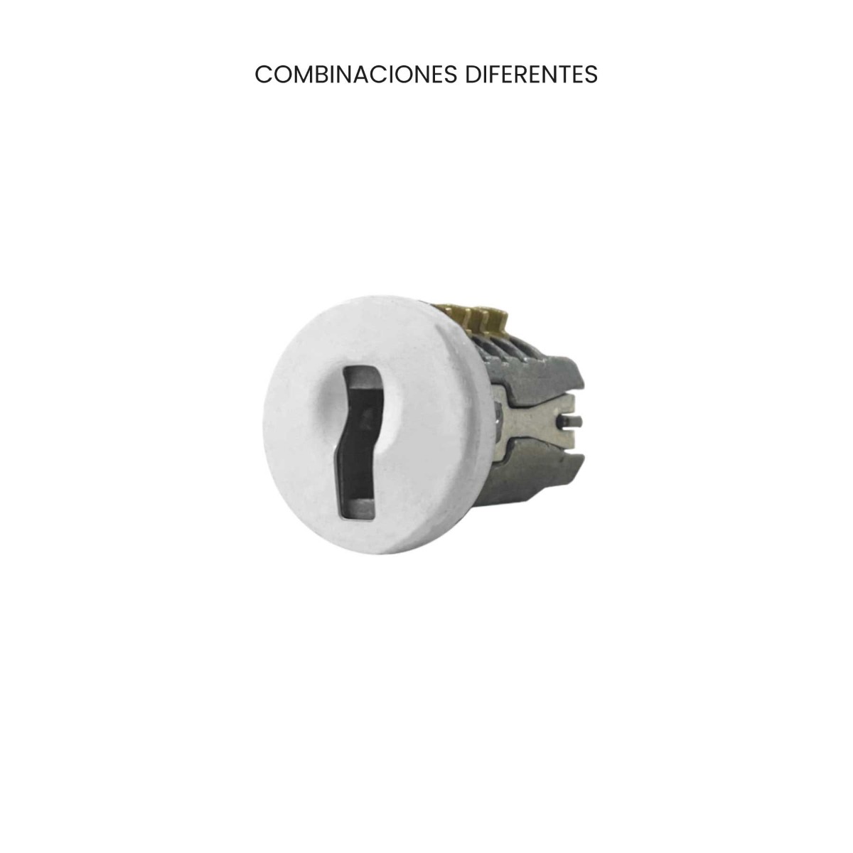 Cerradura LP-825, combinaciones diferentes, acabado blanco
