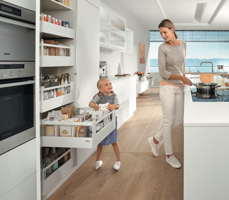 Pieza de galería para frente de cajón interno TANDEMBOX antaro, longitud 1046mm, gris claro