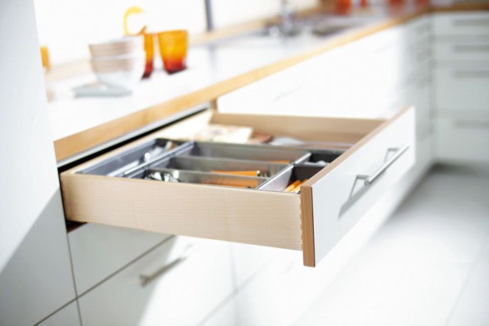 Correderas ocultas TANDEM BLUMOTION, extensión total