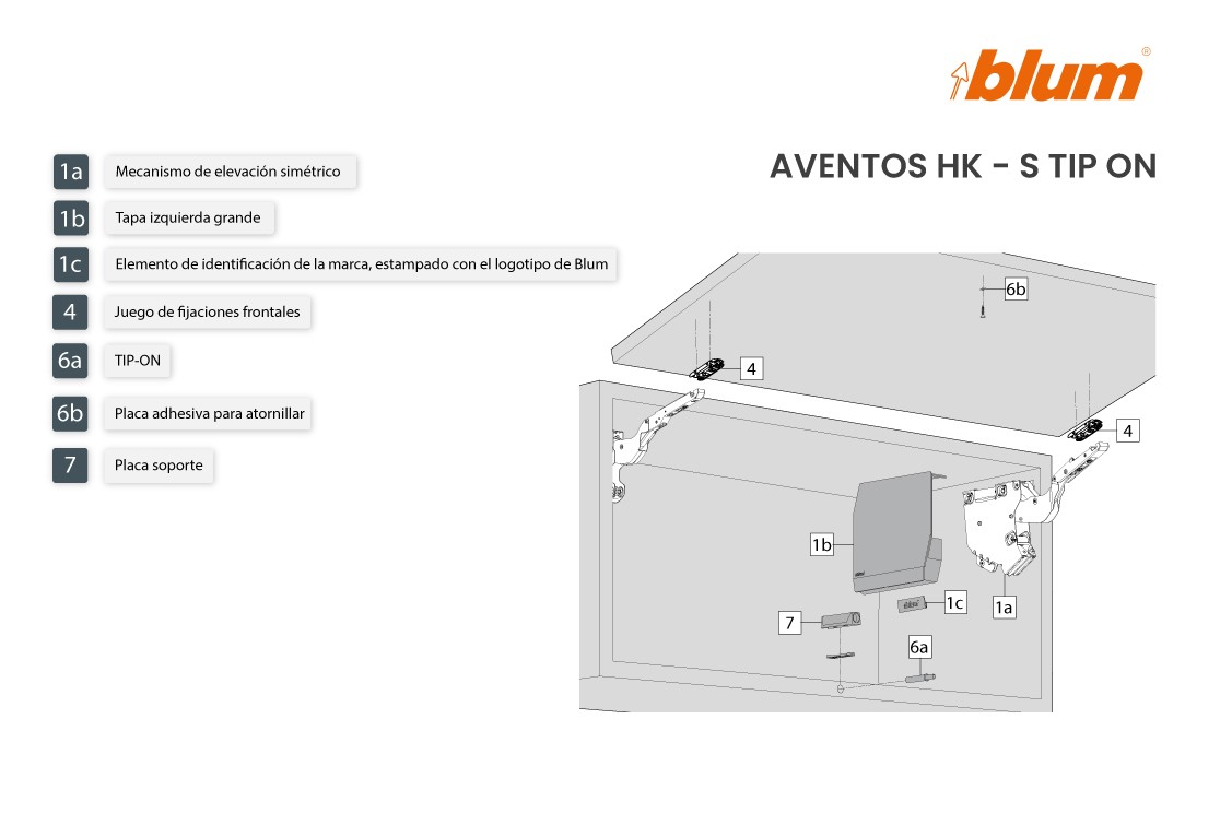 AVENTOS HK-S TIP-ON | Sistema abatible para apertura de puerta sin jaladera