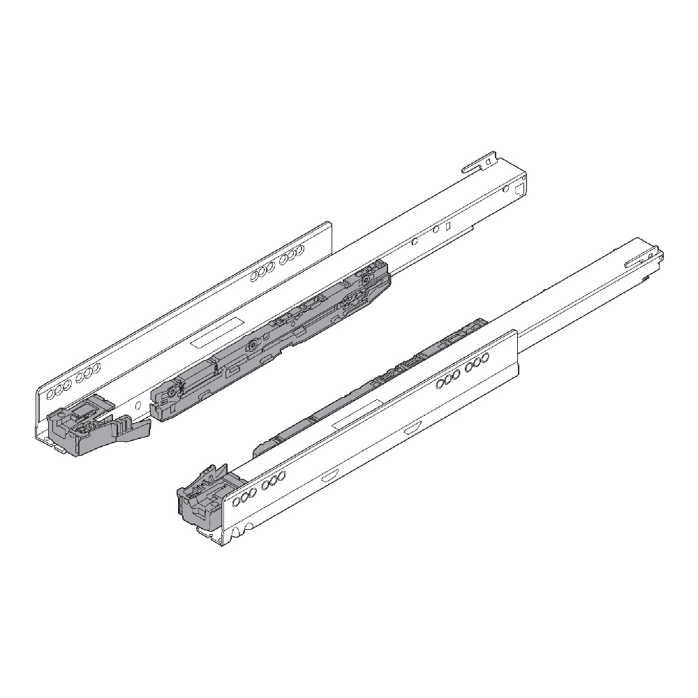 Correderas LEGRABOX BLUMOTION S extensión total, longitud 500 mm, 40kg
