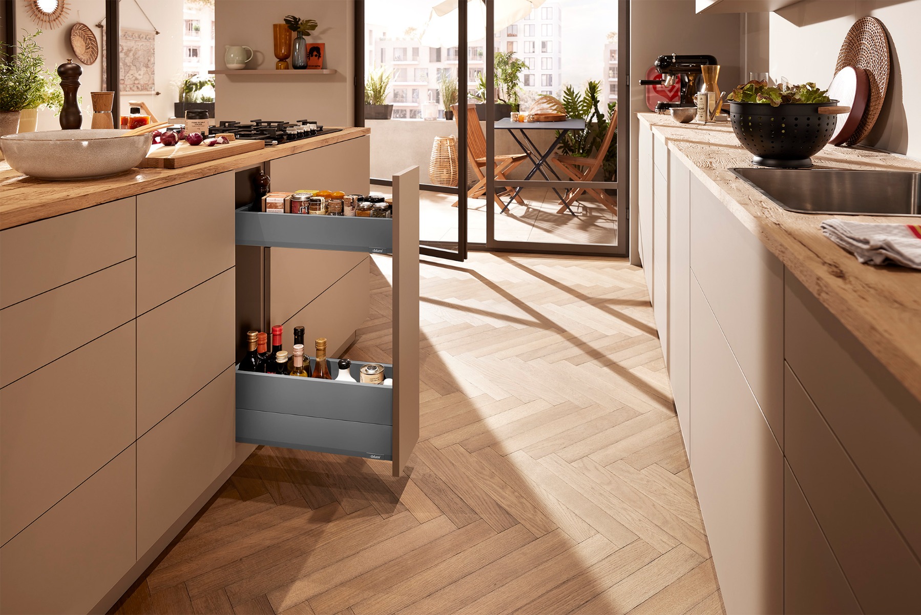 Botellero SPACE TWIN MERIVOBOX BOXCAP, altura M (91 mm) y E (192mm), color gris orión mate