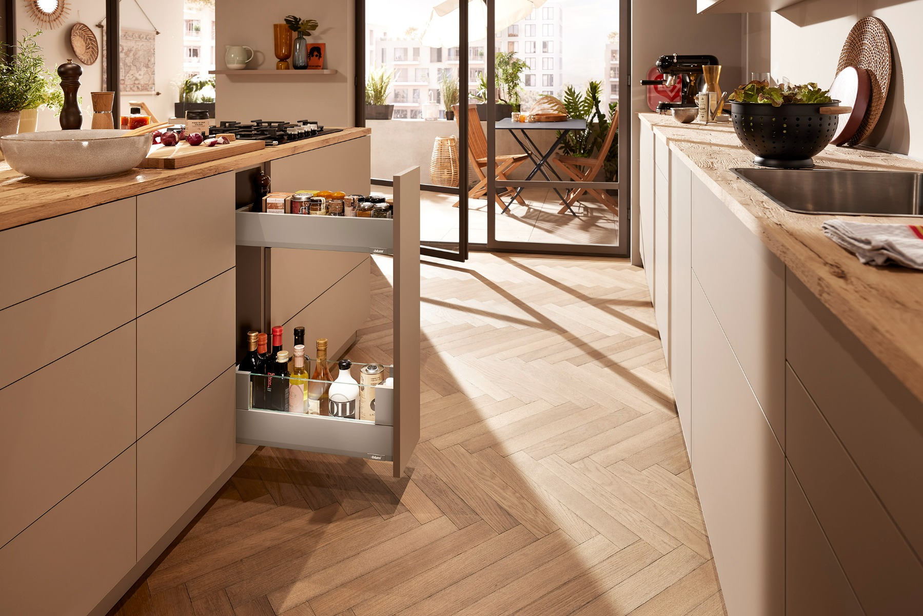 Botellero SPACE TWIN MERIVOBOX BOXCAP, altura M (91 mm) y E (192mm), color gris indium mate