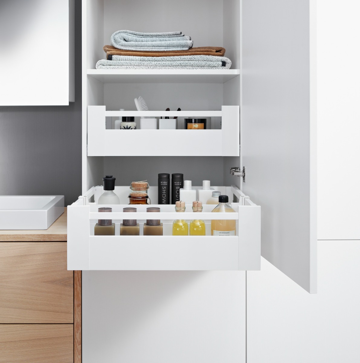 Cajón interno TANDEMBOX antaro con galería, altura C, color blanco