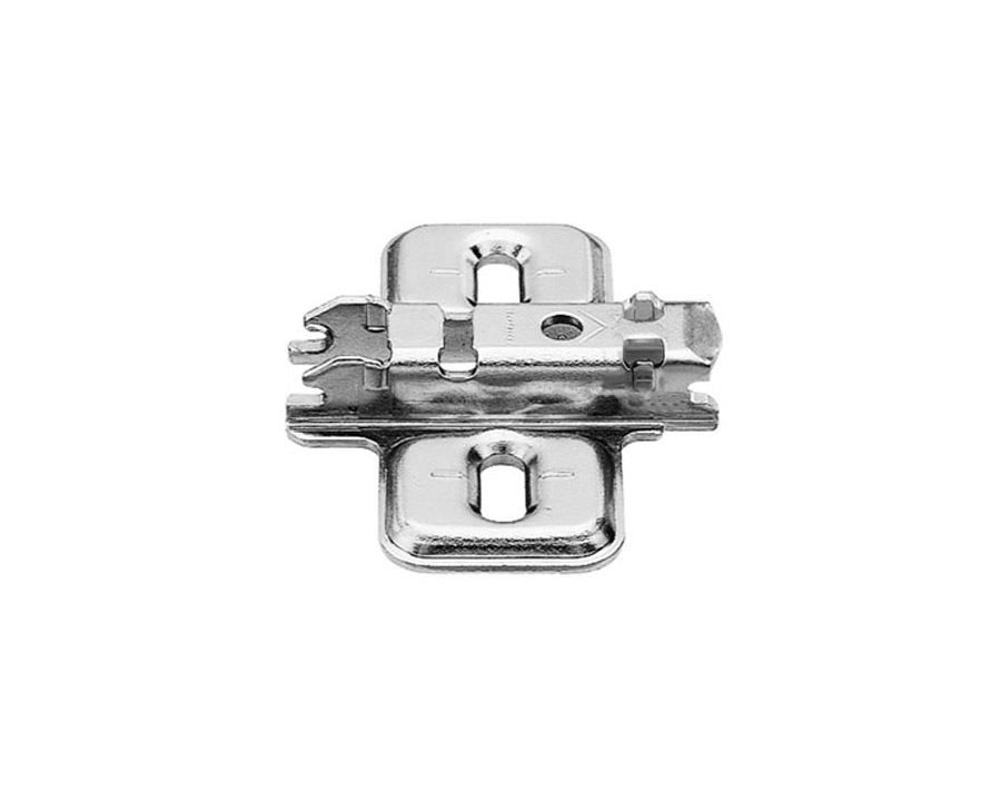 Placa de montaje en cruz para bisagra CLIP, altura 0mm, para atornillar.