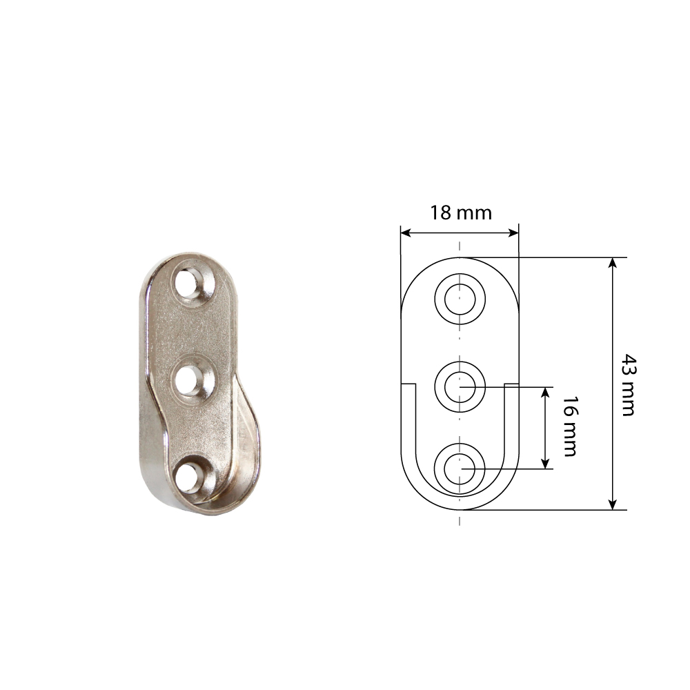 Tubo ovalado para clóset