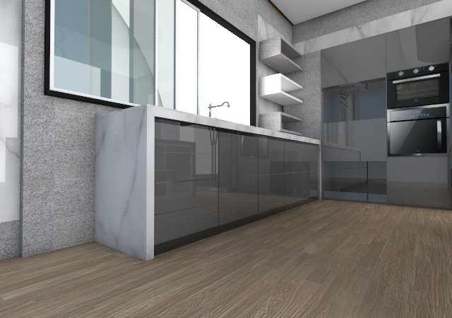 Panel RAUVISIO alto brillo, BIGIO, medida 1300 x 2800mm, espesor 20mm.