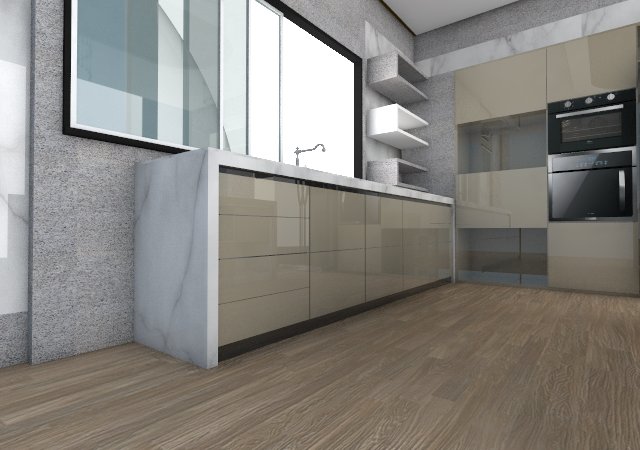Panel RAUVISIO alto brillo, CUBANITE, medida 1300 x 2800mm, espesor 20mm.