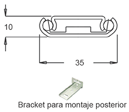 Corredera Accuride C1029 para cajón de madera de extensión 3/4, para montaje inferior, capacidad 34 kg