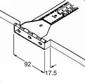 Corredera Accuride C115 para puerta insertable por encima del gabinete, capacidad 9 kg
