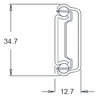 Corredera Accuride C2132 para cajón de madera de uso ligero de extensión 3/4, para montaje lateral, capacidad 34 kg