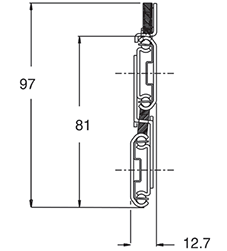 Corredera Accuride C4034 para cajón ancho de alta capacidad, de sobreextensión total, para montaje lateral, capacidad 68 kg