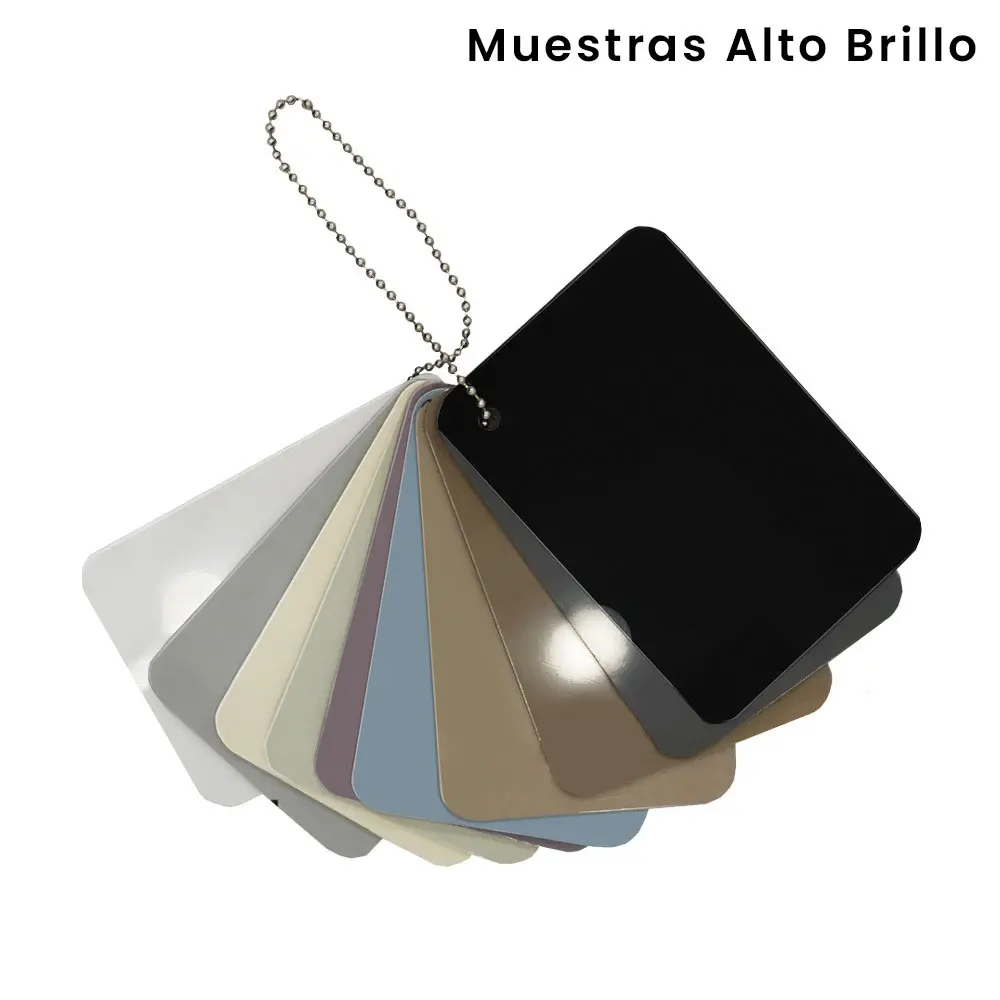 Muestrario de paneles FLUENT, paneles de alto brillo FLUENT