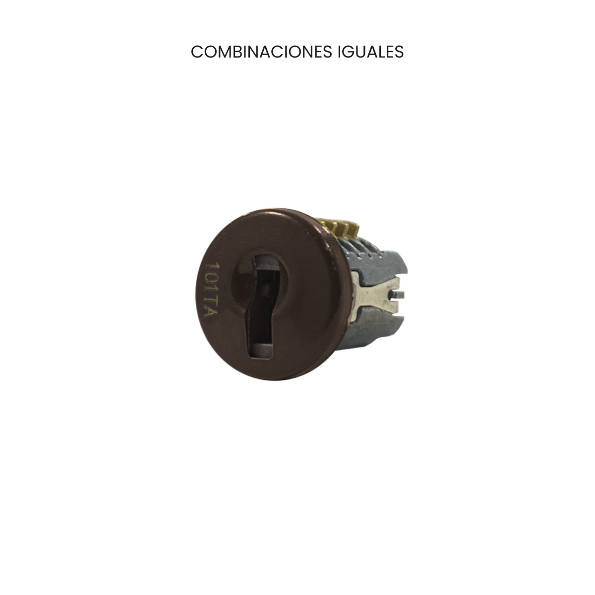 Cerradura LP-425, acabado café combinaciones IGUALES