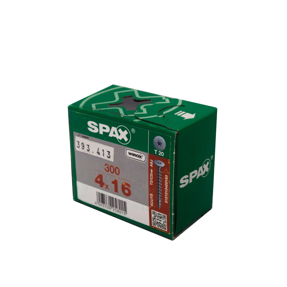 Tornillo SPAX cabeza de uniónplana sin avellanado 4 x 16 mm Pozi No.2 (300 Pzas. X Caja)