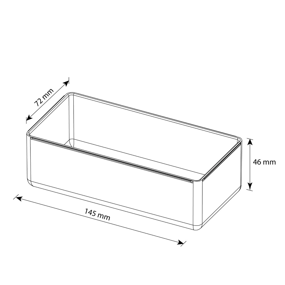 Sistema REVEAL perfil corte a medida para organización de cajones, long. 2100 mm, acabado antracita