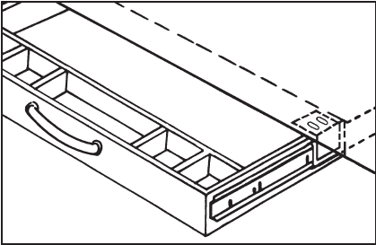 Corredera de cajón lapicero con tornillería