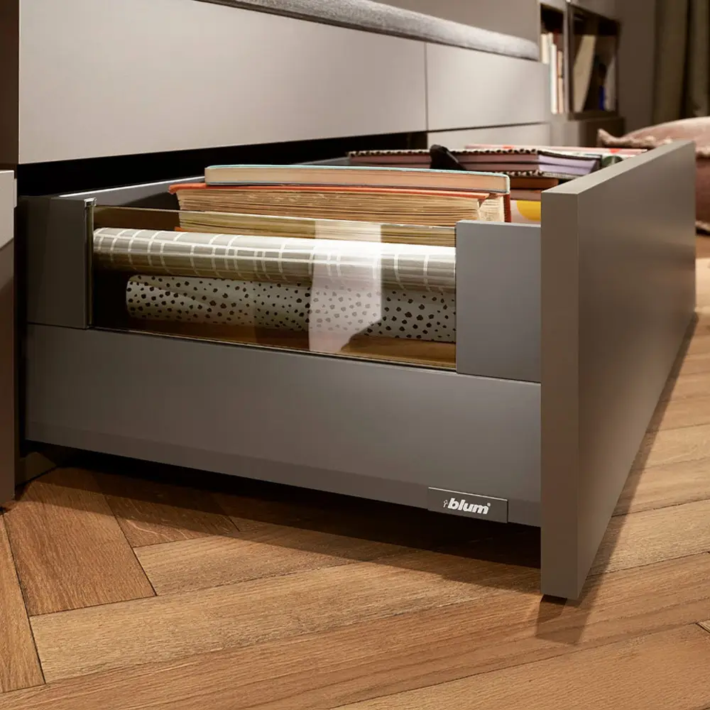 Kit Cajón MERIVOBOX BOXCOVER altura E (192 mm), color gris orión mate 