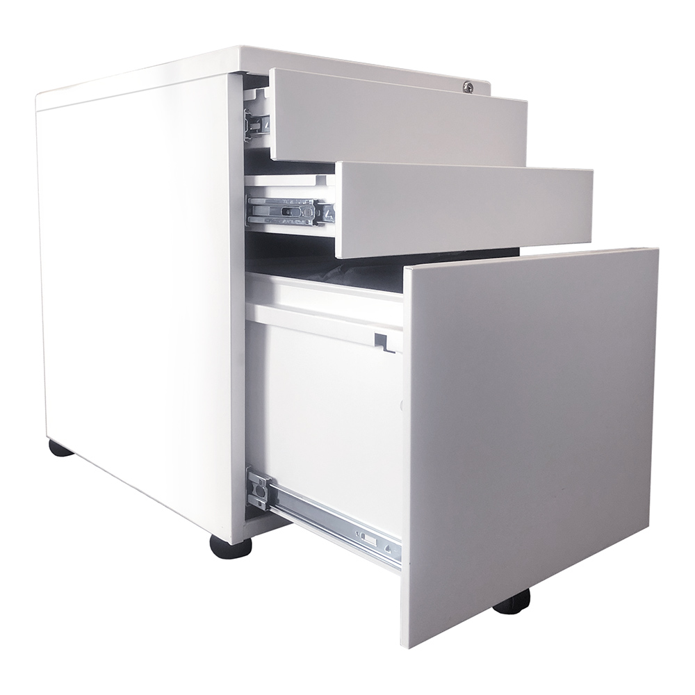 Cajonera metálica DADDY para oficina, color Blanco 