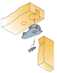 Sistema de unión CAMFIX con refuerzo para muebles