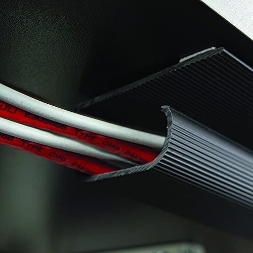 Canaleta para cables negra, longitud 2500 mm