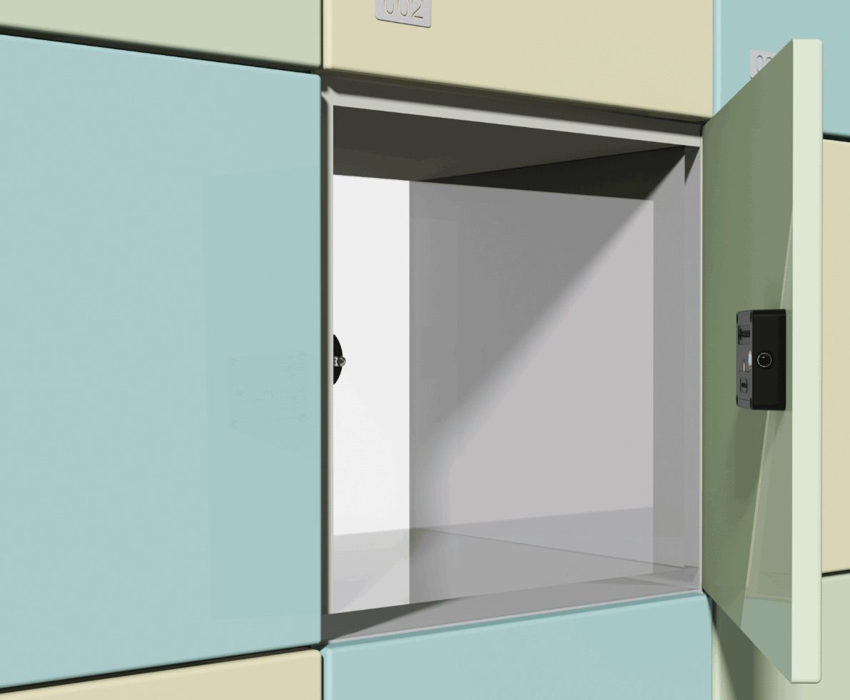 Cerradura electrónica CAPTURA para locker, acabado negro  