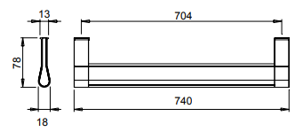 Lámpara colgador GOCCIA de LEDs de longitud 740 mm, luz natural para sistema, acabado anodizado  | M12