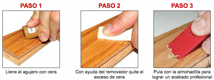 Repuesto de ceras WAXKIT para resanar madera