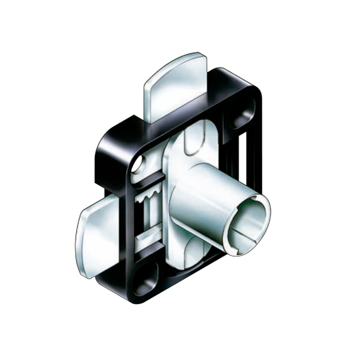 Cilindro para cerradura de 2 puertas de madera