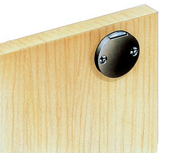 Cerradura horizontal con caja redonda para puerta o cajón de mueble