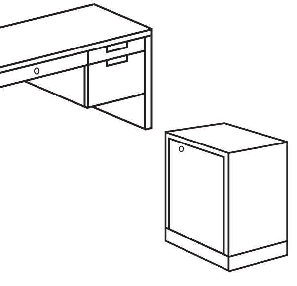 Cerradura horizontal con caja redonda para puerta o cajón de mueble
