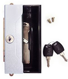 Cerradura y contra con españoleta para mueble metálico