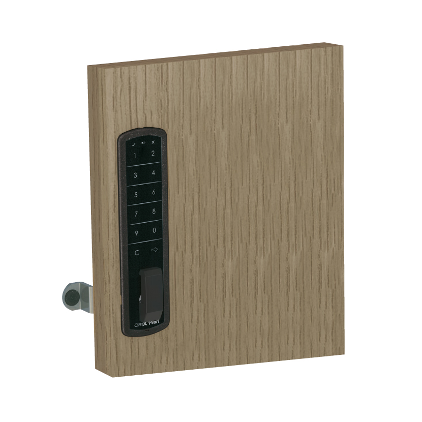 Cerradura electrónica de combinación PEARL para locker o mueble, acabado negro