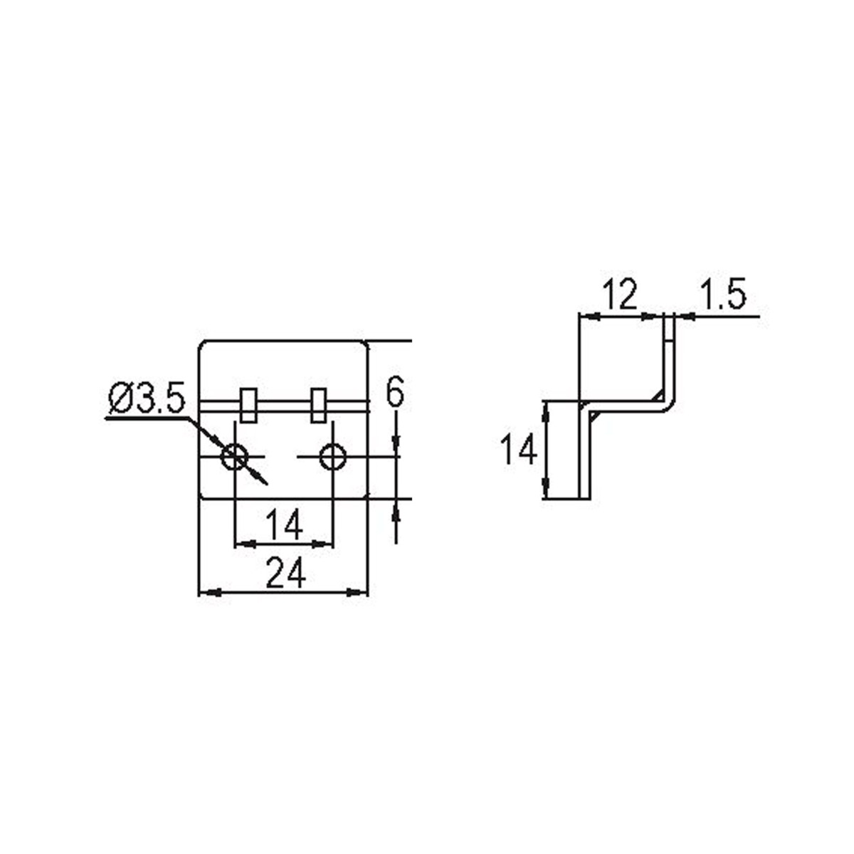 Cerradura para mueble con dos puertas