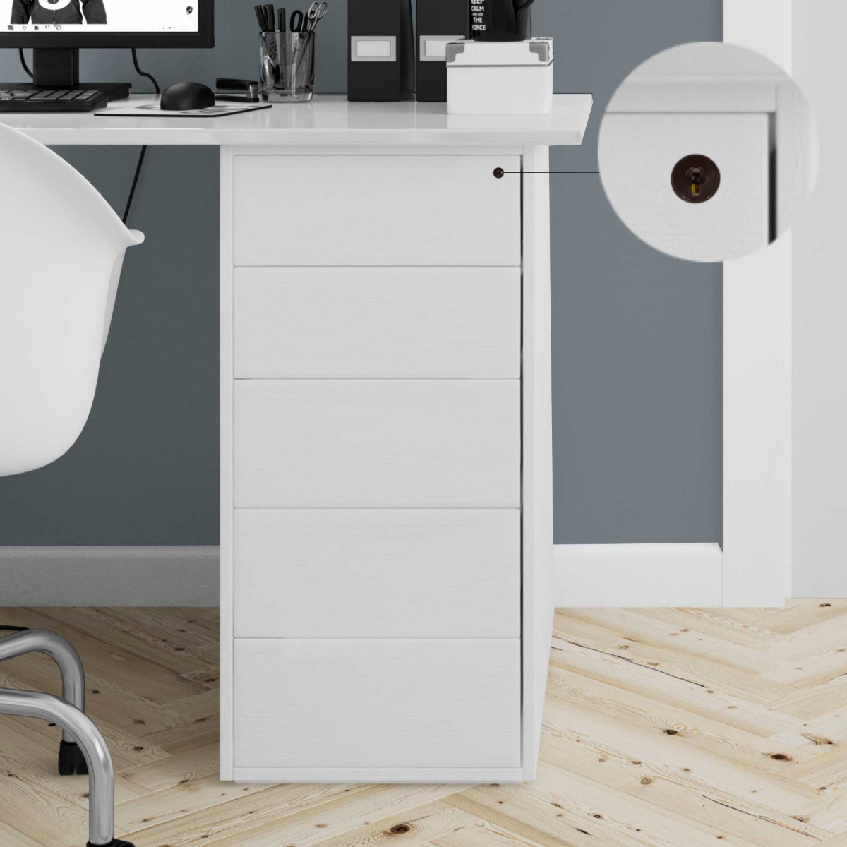 Cerradura LP-425, acabado café combinaciones IGUALES