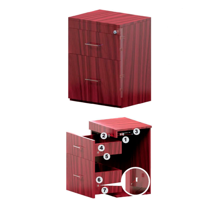 Cerradura frontal para cajón