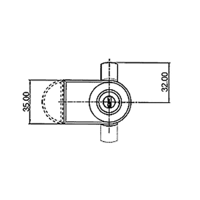 Cerradura para dos puertas de Cristal 