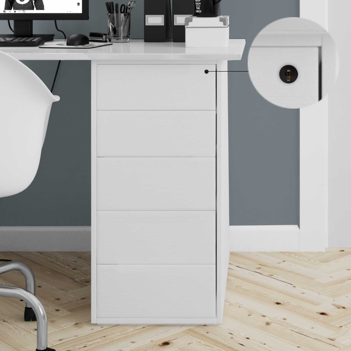 Cerradura LP-325, combinaciones iguales, acabado negro