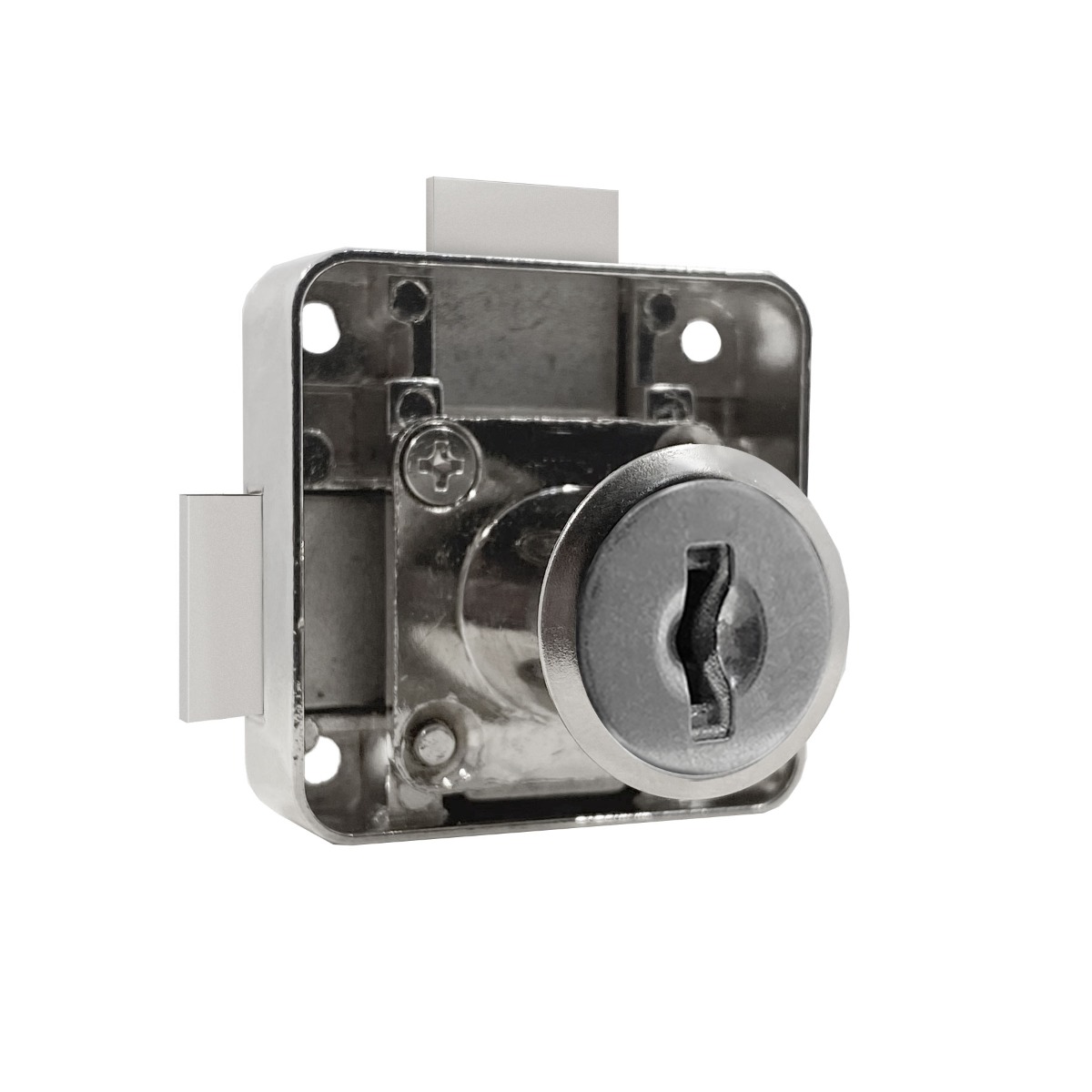 Cilindro para 2 puertas, acabado níquel