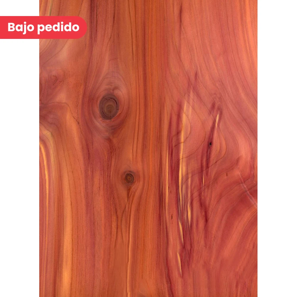 Chapa de madera natural de Cedro Aromático con respaldo de papel