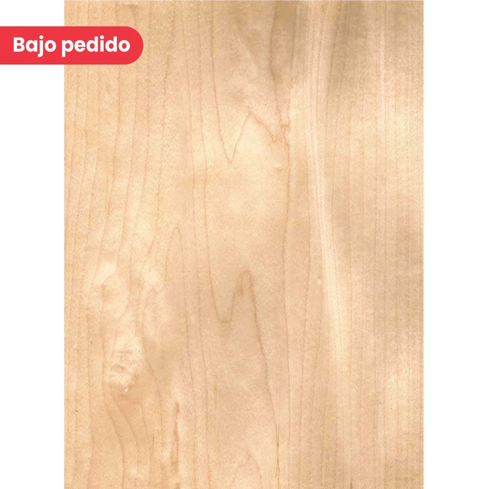 Chapa de madera natural de Maple con respaldo de papel | Hoja