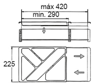 Charola ajustable, organizador de cajón de oficina, color negro.